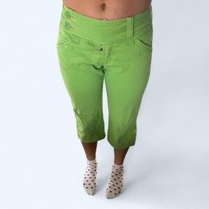 Green Women's Cropped capris